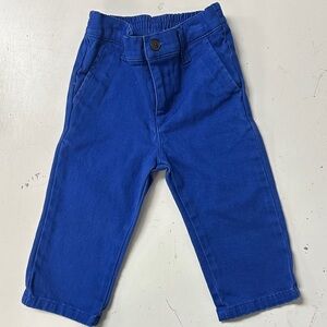 Janie and Jack Blue holiday chino dress pants 12-18
